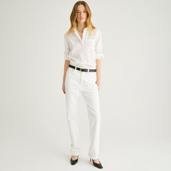 J.Crew Petite Classic Straight Jean In White Women's 26P Casual Everyday Weekend - Picture 13 of 16